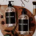 Groothandel plastic cilinderfles met fancy plastic lotionpomp dispenser voor body crème shampoo verpakking